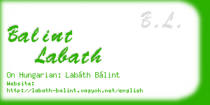 balint labath business card