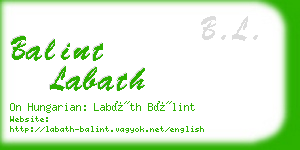 balint labath business card